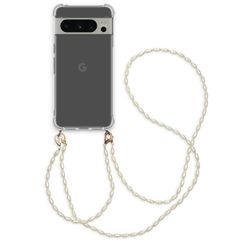 imoshion Coque avec dragonne + bracelet - Perles Google Pixel 8 Pro - Transparent