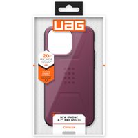 UAG Coque Civilian MagSafe iPhone 15 Pro Max - Bordeaux