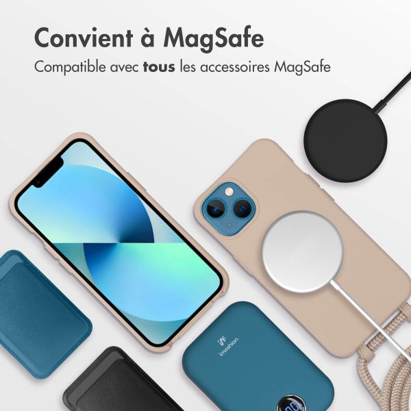 imoshion Coque arrière Color avec cordon amovible et MagSafe Apple iPhone 13 - Nude