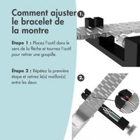 imoshion Kit premium pour bracelets de smartwatch – Raccourcisseur de bracelets de smartwatch / montre – Noir