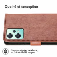 imoshion Étui de téléphone portefeuille Luxe OnePlus Nord CE 2 Lite 5G - Brun