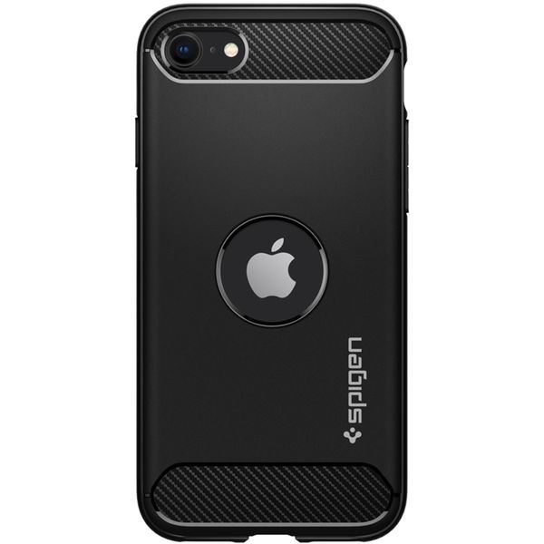 Spigen Coque Rugged Armor iPhone SE (2022 / 2020) - Noir