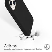 Accezz Coque Liquid Silicone avec MagSafe Apple iPhone 13 Mini - Noir