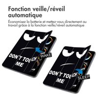 imoshion Coque tablette Design Trifold Apple iPad Pro 11 (2024) M4 - Don't touch