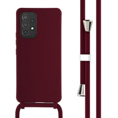 imoshion Coque en silicone avec cordon Samsung Galaxy A53 - Rouge foncé