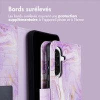 imoshion Étui de téléphone portefeuille Design Samsung Galaxy A36 - Purple Marble