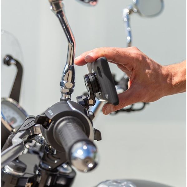 SP Connect Clutch Mount Pro Support de téléphone Moto pour coques SPC+ - Rotatif à 360° - Noir