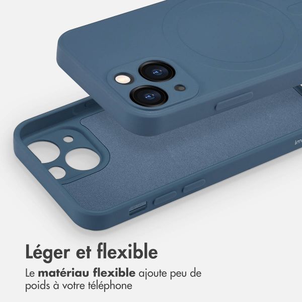 imoshion Coque Couleur avec MagSafe Apple iPhone 13 Mini - Bleu foncé
