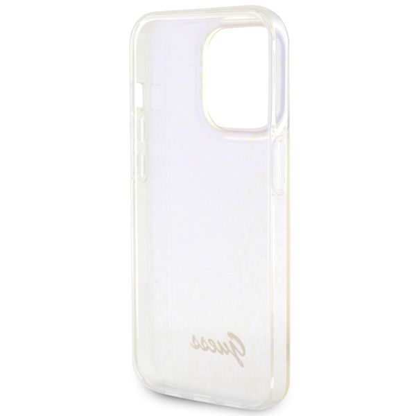 Guess Coque arrière Faceted Mirror iPhone 15 Pro - Bleu