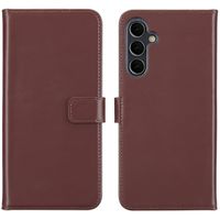 Selencia Étui portefeuille en cuir véritable Samsung Galaxy A16 - Marron foncé