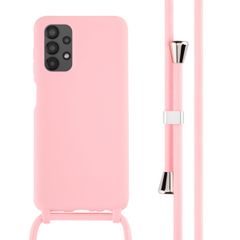 imoshion Coque en silicone avec cordon Samsung Galaxy A13 (4G) - Rose