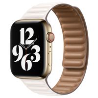 Apple Leather Link Apple Watch Series 1 á 10 / SE / Ultra (2) (44/45/46/49 mm) - Taille L - Chalk