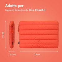 imoshion Pochette ordinateur Puffer 13-14 pouces - Apricot Crush Orange