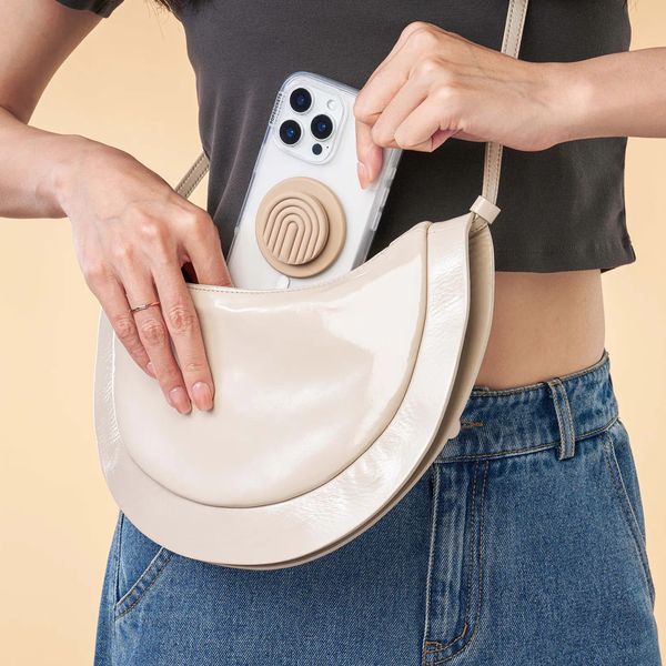 PopSockets PopGrip MagSafe Round - Curves Latte
