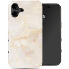 Selencia Coque arrière Vivid Apple iPhone 16 - Golden Beige Marble