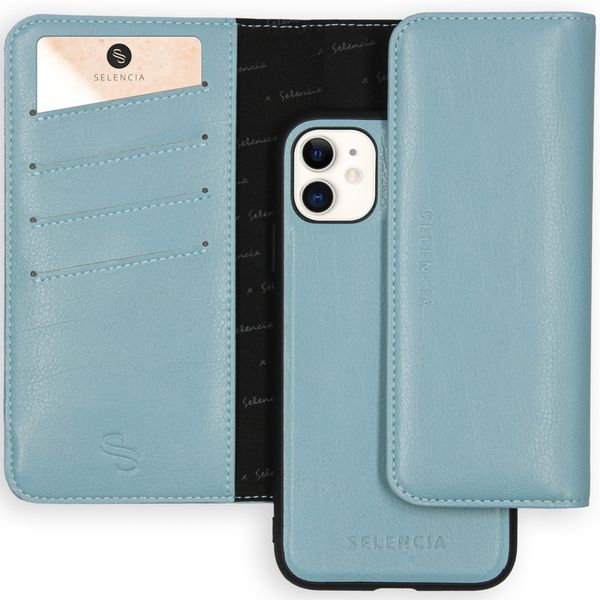 Selencia Pochette amovible en cuir végétalien Eny iPhone 11 - Bleu