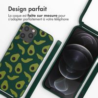imoshion Coque design en silicone avec cordon Apple iPhone 12 (Pro) - Avocado Green