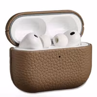 Accezz Coque en Cuir véritable Apple AirPods Pro 3 - Taupe