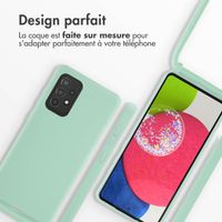 imoshion Coque en silicone avec cordon Samsung Galaxy A52(s) (5G/4G) - Vert menthe
