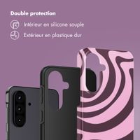 Selencia Coque arrière Vivid Samsung Galaxy A57 (5G) - Wavy Swirl Pink Plum