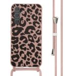 imoshion Coque design en silicone avec cordon Samsung Galaxy A54 (5G) - Animal Pink