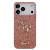 Guess Coque 4G Metal Logo Glitter Apple iPhone 17 Pro Max - Rose