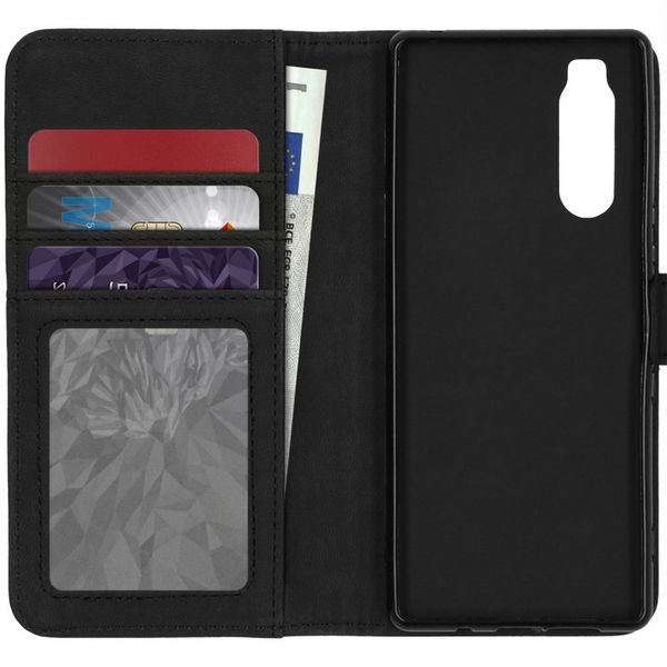 imoshion Étui de télephone portefeuille de luxe Sony Xperia 5 - Noir