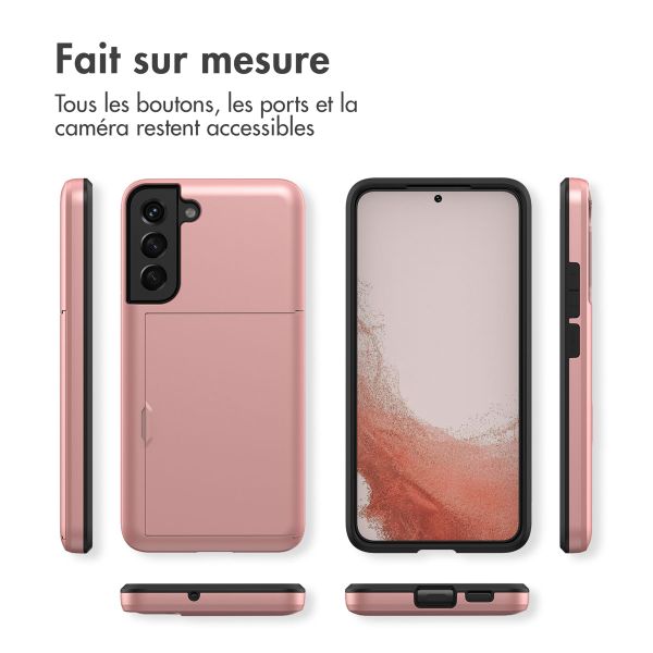 imoshion Coque arrière avec porte-cartes Samsung Galaxy S22 - Rose Doré
