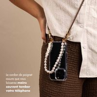 Selencia Ensemble de cordons pour téléphone avec perles et coquillages - Mocha Brown