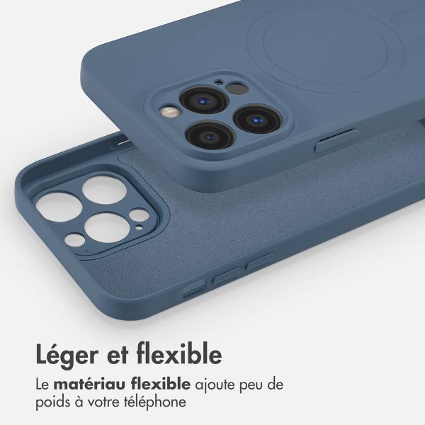 imoshion Coque Couleur avec MagSafe Apple iPhone 14 Pro Max - Bleu foncé