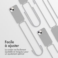 imoshion Coque de couleur avec cordon amovible iPhone 14 - Gris