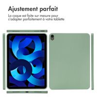 Accezz Coque Liquid Silicone avec porte-stylet Apple iPad Air 11 pouces (2025) M3 / (2024) M2 / Air 5 (2022) / Air 4 (2020) - Vert clair