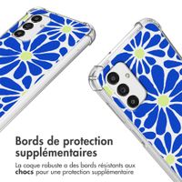 imoshion Coque Design avec cordon Samsung Galaxy A13 (5G) - Cobalt Blue Flowers Connect