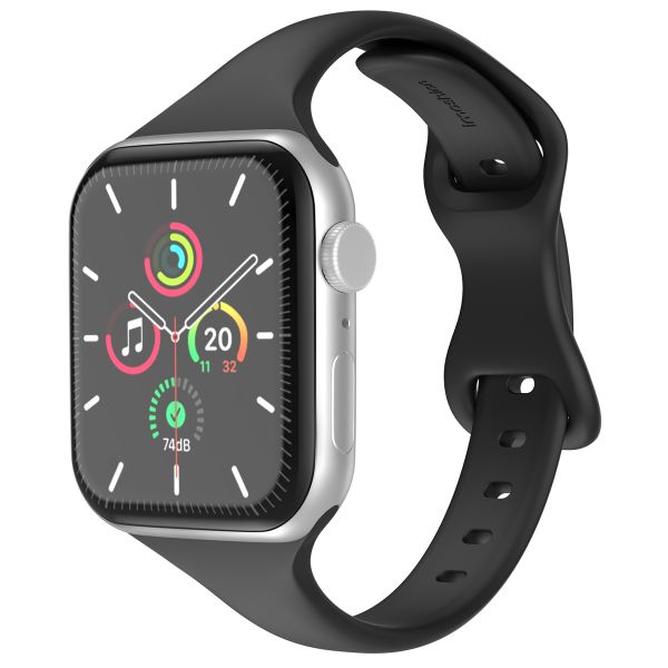 imoshion Bracelet en silicone fin Apple Watch Series 1-9 / SE (38/40/41 mm) | Series 10 (42 mm) - Noir