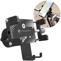 imoshion Support de téléphone pour vélo - Réglable - Universel - Aluminium - Noir