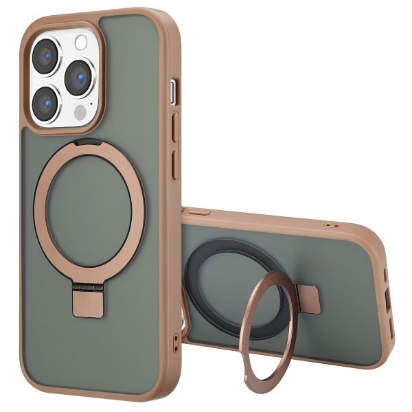 Accezz Coque Ring Stand avec MagSafe iPhone 14 Pro Max - Brown