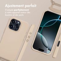 imoshion Coque arrière Color avec cordon amovible et MagSafe Apple iPhone 16 Pro - Nude