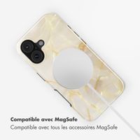 Selencia Coque arrière Vivid avec MagSafe Apple iPhone 17 - Golden Beige Marble