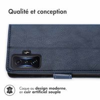 imoshion Étui de téléphone portefeuille Luxe Xiaomi Poco F4 GT 5G - Bleu foncé