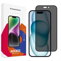 Accezz Protection d'écran en verre trempé Privacy Apple iPhone 14 Pro Max / 15 Plus / 16 Plus