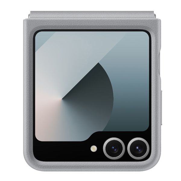 Samsung Original Coque KindSuit en Cuir Végan Samsung Galaxy Z Flip 6 / Flip 7 FE - Gray