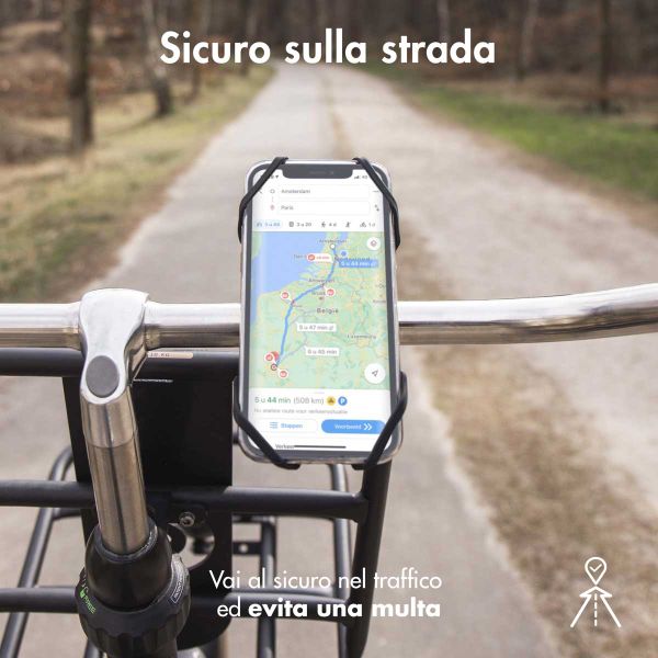 imoshion Support de téléphone en silicone pour vélo - Universel - Noir