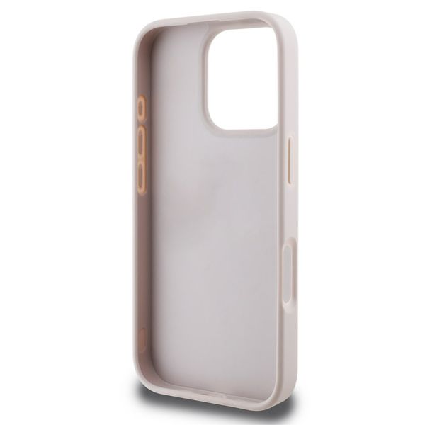 Guess Coque arrière Bottom Stripe 4G Apple iPhone 16 Pro - Rose