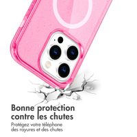 imoshion Coque Pailletée avec MagSafe Apple iPhone 13 Pro - Paillettes Rose