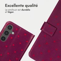 imoshion Étui de télephone portefeuille Design Samsung Galaxy S25 FE - Crush Check Coral Dust