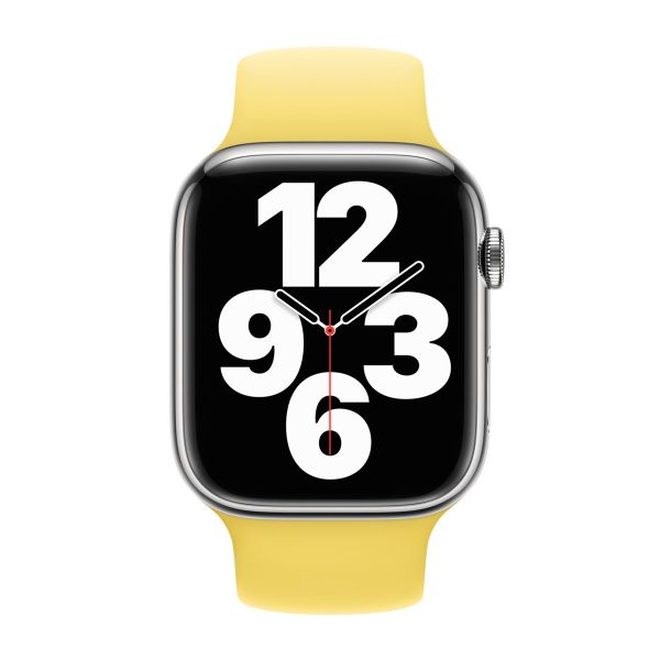 Apple Bracelet Boucle unique en Silicone Apple Watch | 44/45/46/49 mm - Taille 12 - Lemon Zest