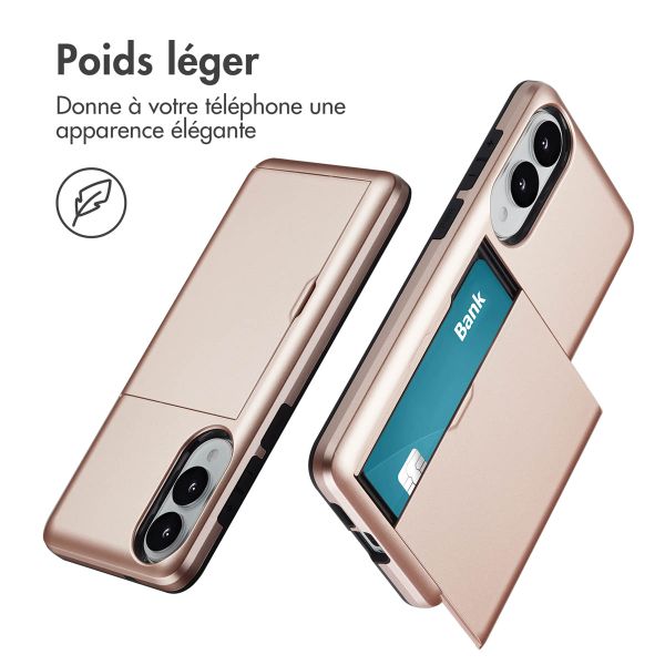 imoshion Coque arrière avec porte-cartes Samsung Galaxy S25 Edge - Rose Doré