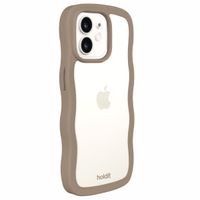 Holdit Coque Wavy Apple iPhone 12 (Pro) - Mocha Brown / Transparent