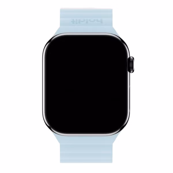 Holdit Bracelet en silicone magnétique Apple Watch Series 1 - 11 / SE / Ultra (44/45/46/49 mm) - Mineral Blue / Grey
