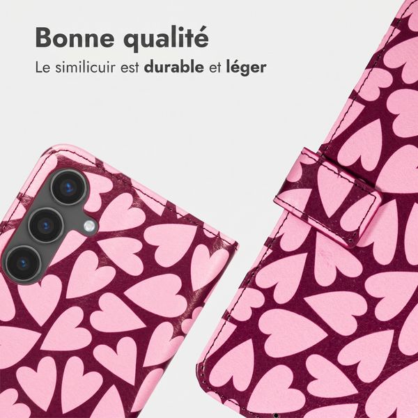 imoshion Étui de télephone portefeuille Design Samsung Galaxy S25 FE - Hearty Blush